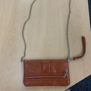 Big Buddha Brown Purse Clutch Gold zippered wallet